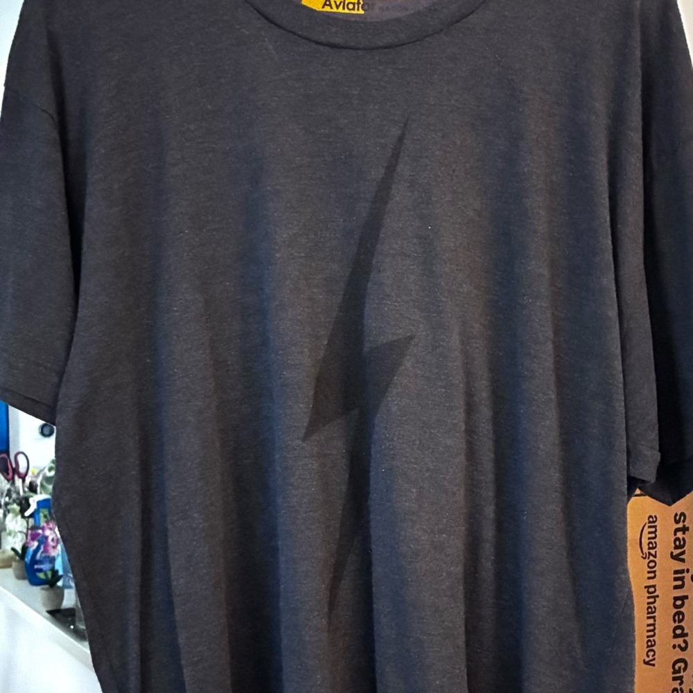 Aviator Nation Gray Short Sleeve semi cropped Tee